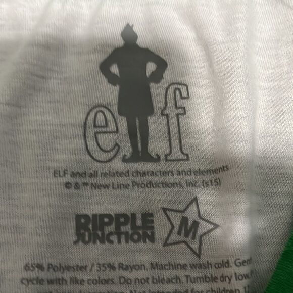 NWOT - Elf 3/4 sleeve T-shirt - smiling is my favorite - Picture 3 of 3